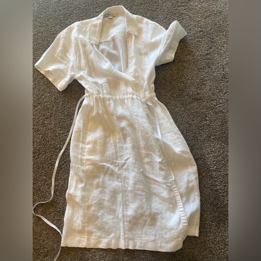 Athleta white Linen dress